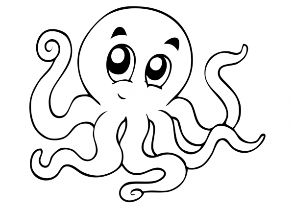 Осьминожки раскраска