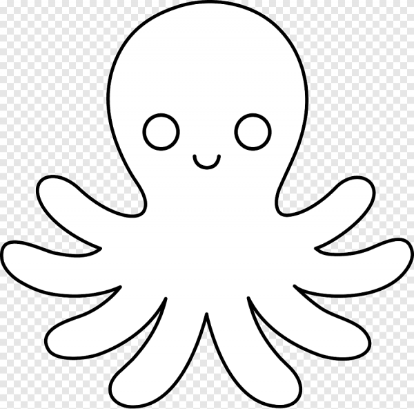 Осьминог трафарет