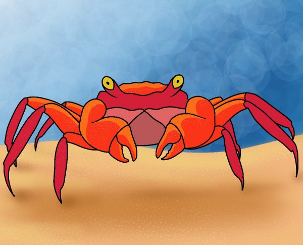 Краб рисунок