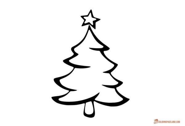 Елка раскраска для детей