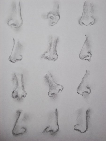 Формы носа для рисования