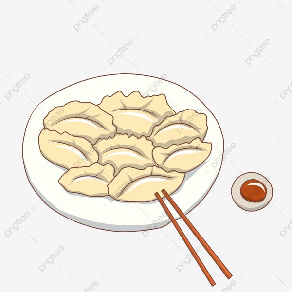Тарелка с пельменями вектор