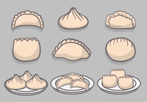 Пельмени нарисованные