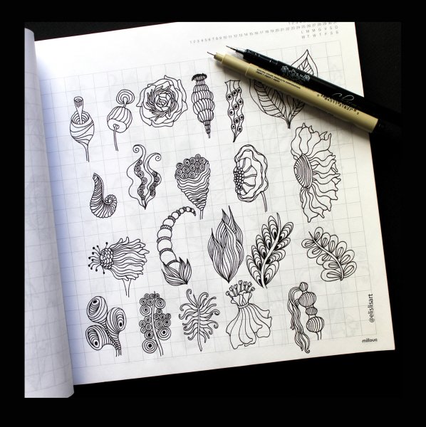 Скетчбук Наброски ручкой