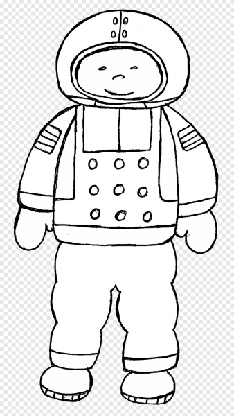 Космонавт раскраска для малышей