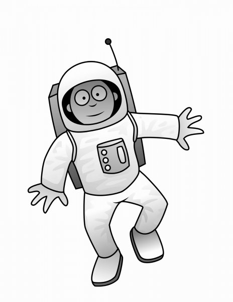 Космонавт раскраска для детей