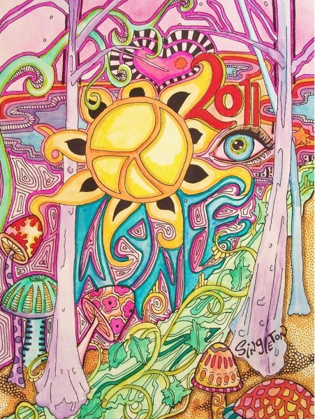 Хиппи живопись психоделика Елена