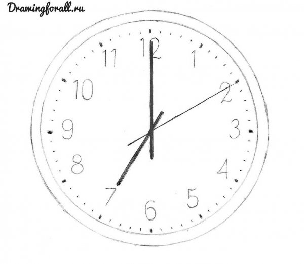 Часы карандашом