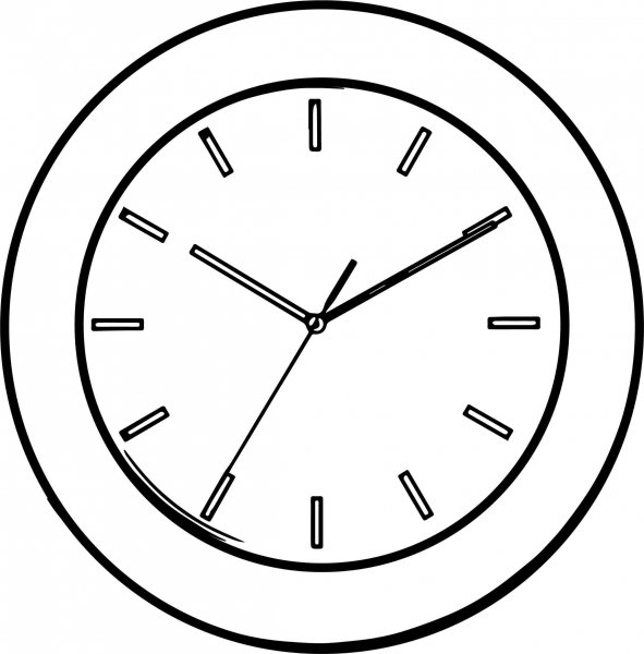 Часы раскраска