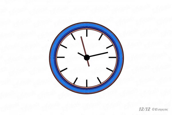 Поэтапное рисование часов для детей