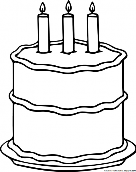 Раскраска торт
