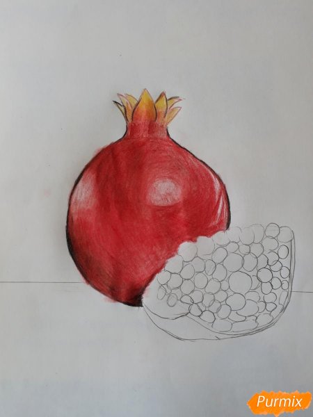 Гранат рисунок карандашом