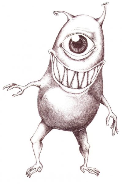 Монстры карандашом легко