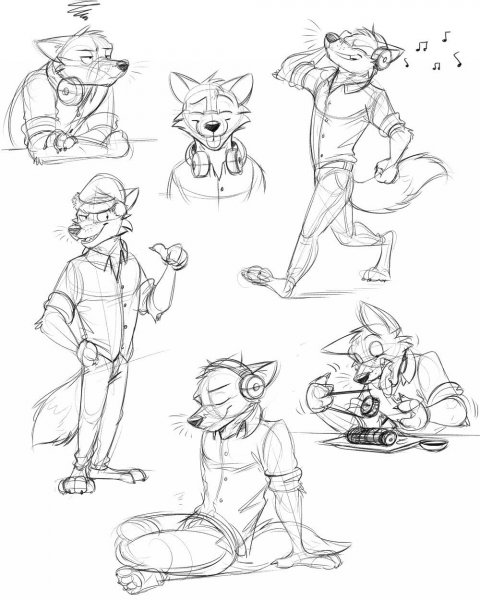 Фурри набросок