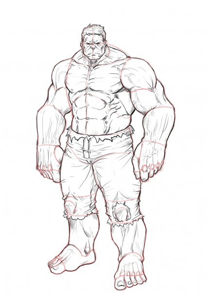 Халк рисунок