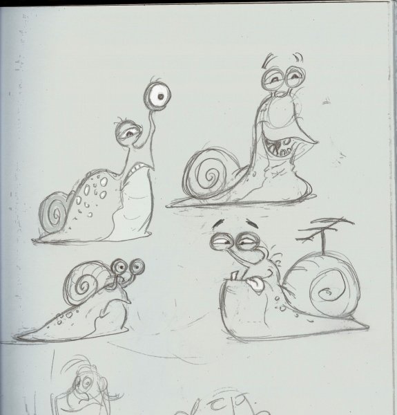 Рисунок улитки простым карандашом