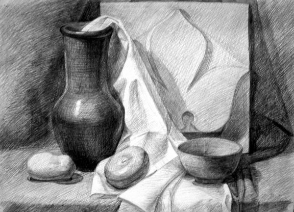 Натюрморты карандашом профессиональные