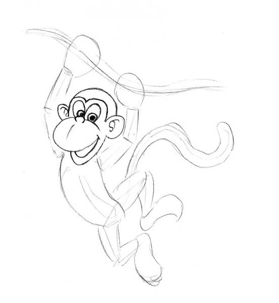 Обезьяна рисунок
