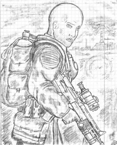 Сталкер рисунки карандашом