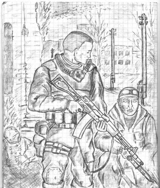 Рисунки для срисовки сталкер
