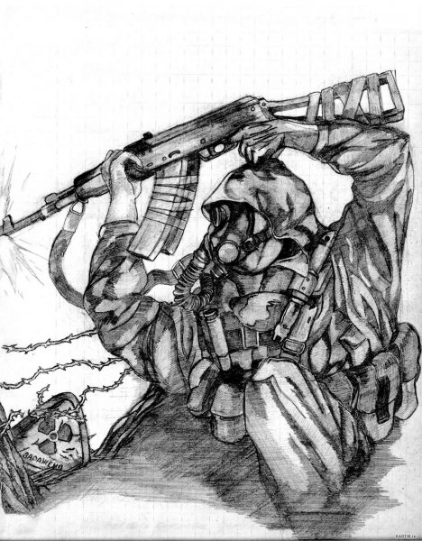 Сталкер арт карандашом