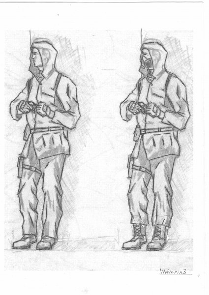 Поэтапное рисование сталкера