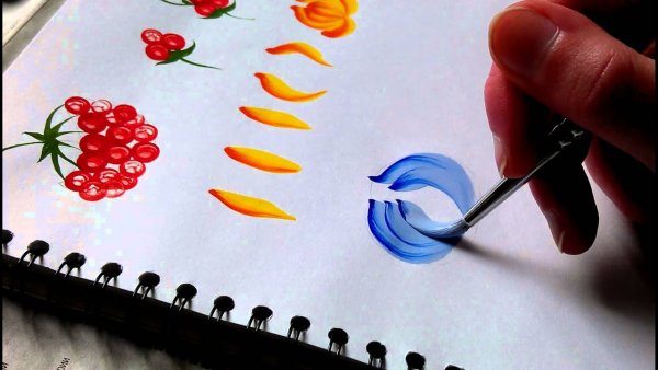 Рисование двумя красками