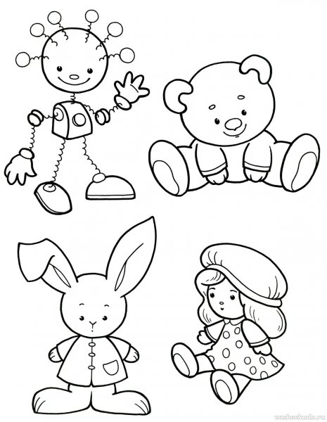 Раскраска игрушки