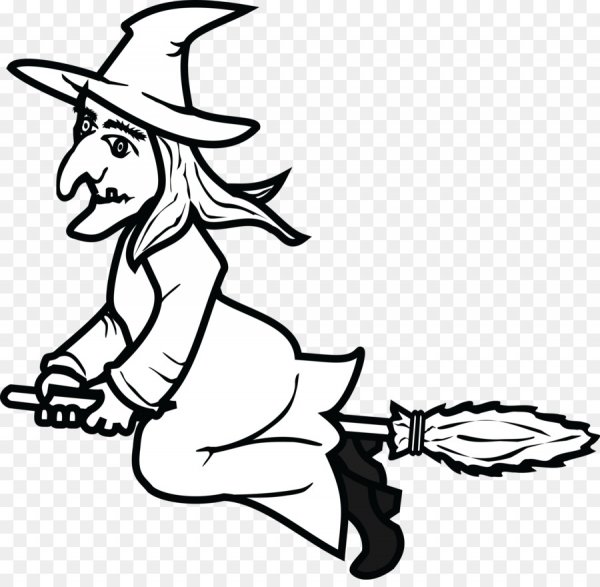 Ведьма раскраска для детей