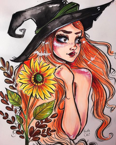 Ведьма для срисовки