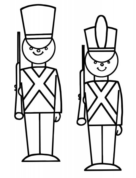 Раскраска солдатики для детей
