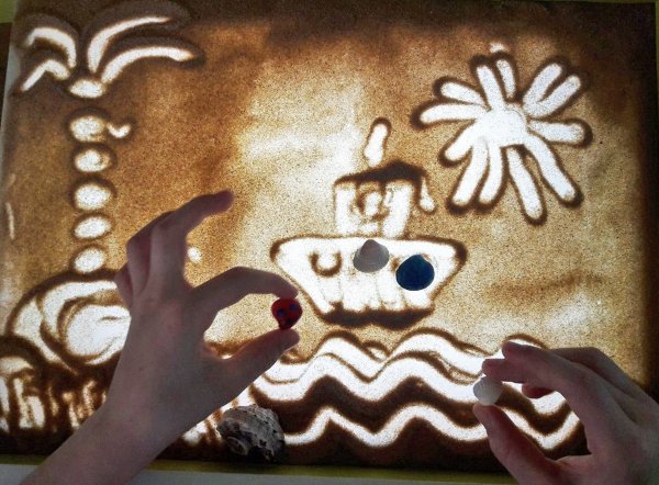 Рисование пушком для детей