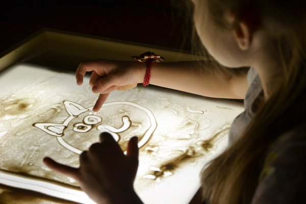 Рисование песком для детей