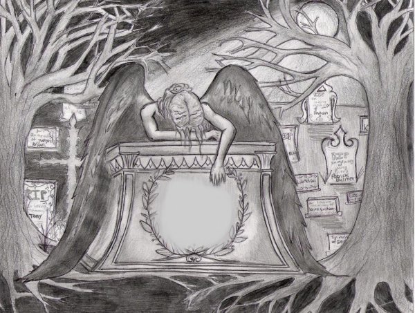 Могила рисунок карандашом