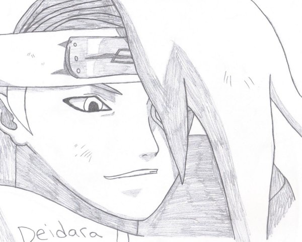 Дейдара простым карандашом