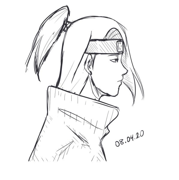 Скетчи аниме Наруто Дейдара