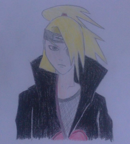 Дейдара портрет карандашом