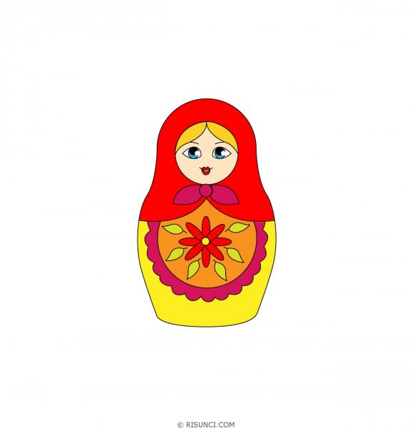 Матрешки для рисования детям