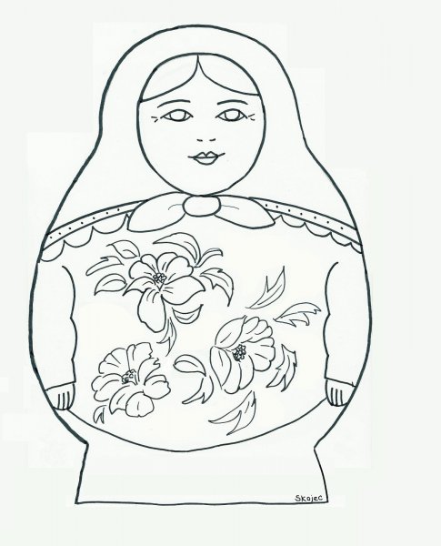 Матрешки для раскрашивания детям