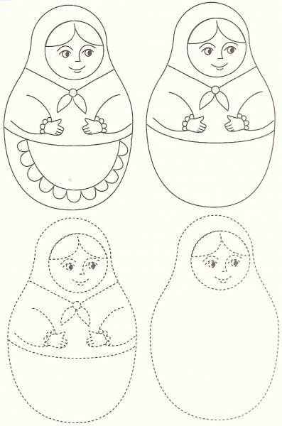 Матрешки для раскрашивания детям