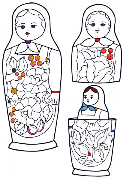 Матрешка рисунок