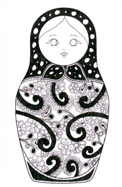 Матрешка шаблон
