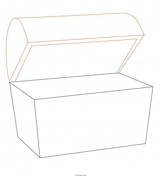 Сундук раскраска для детей