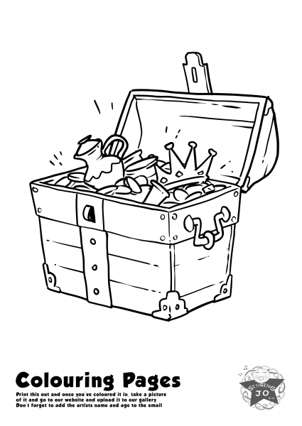 Сундук с сокровищами карандашом