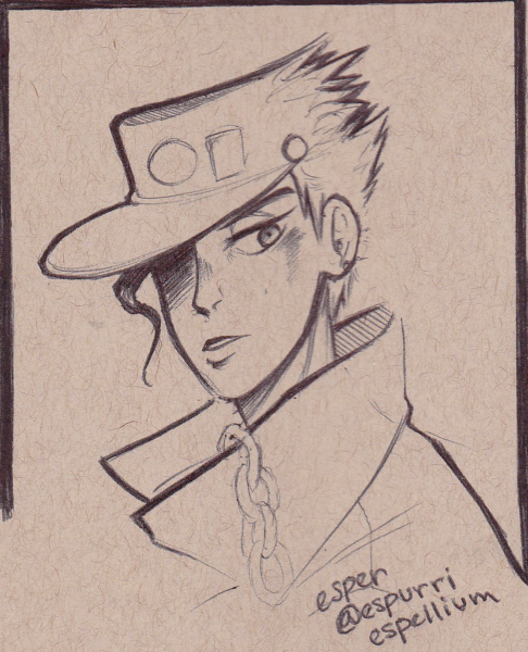 Джотаро карандашом