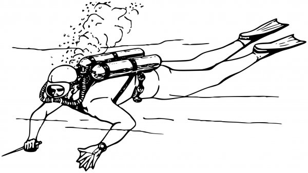 Дайвинг рисунок