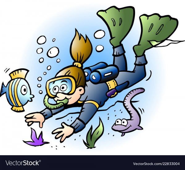 Дайвинг рисунок