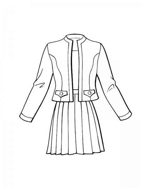 Раскраска модная одежда
