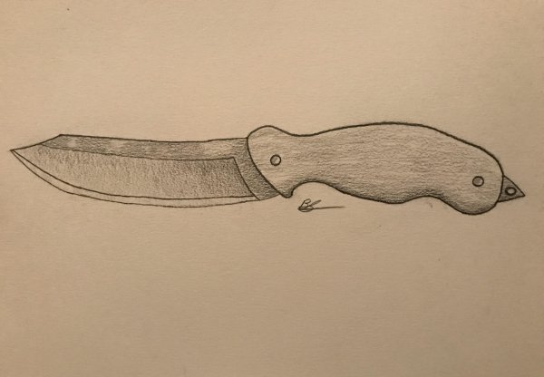 Срисовать нож