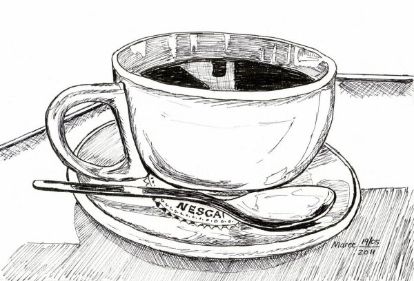 Кофе набросок